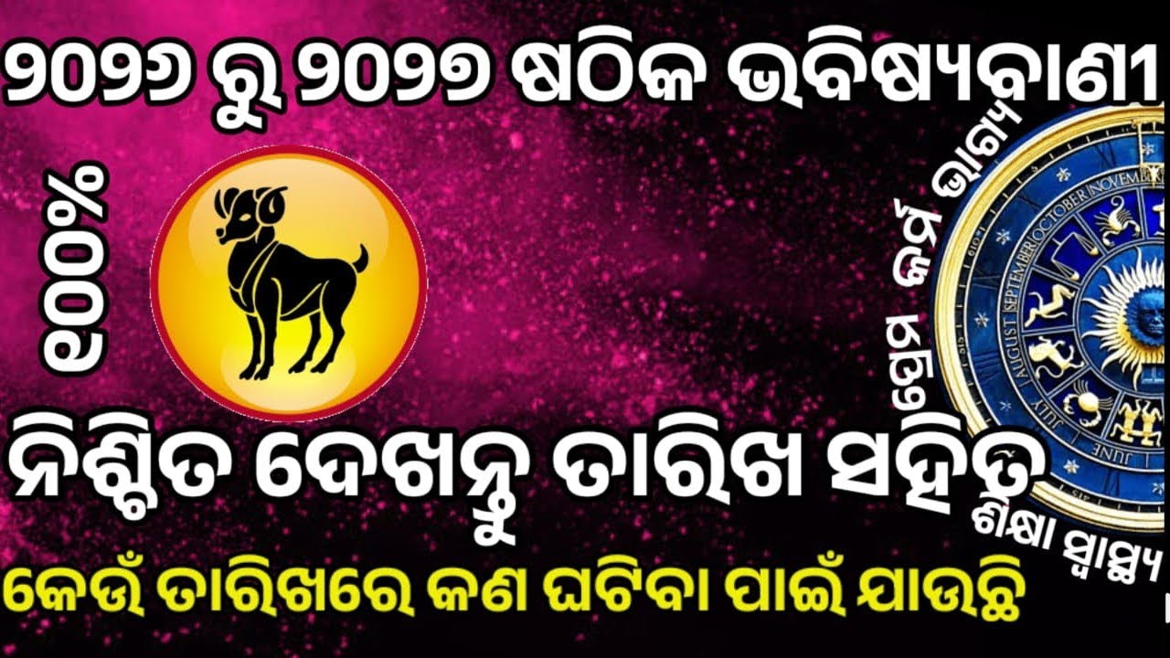 ମେଷ ରାଶି ୨୦୨୬ ରୁ ୨୦୨୭ ସମ୍ପୂର୍ଣ ବିବରଣୀ ତାରିଖ ସହିତ କେଉଁ ମାସ ରେ କଣ ଘଟିବ ନିଶ୍ଚିତ ଜାଣନ୍ତୁ #meshrashi 