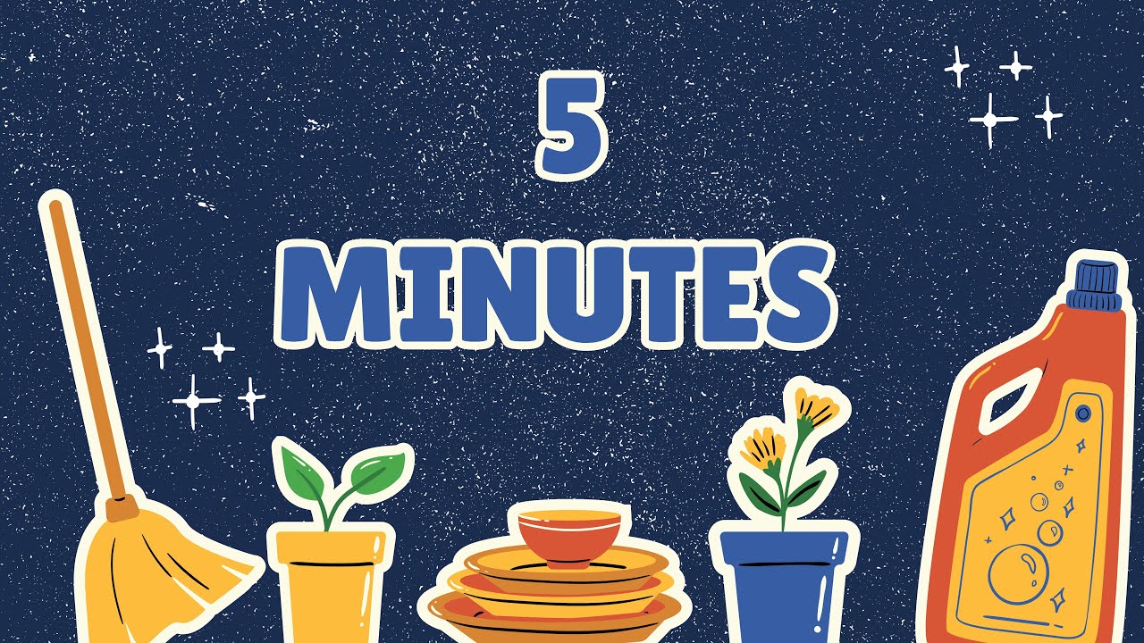 5 Minute Clean Up Timer for Kids | Countdown (No Music)