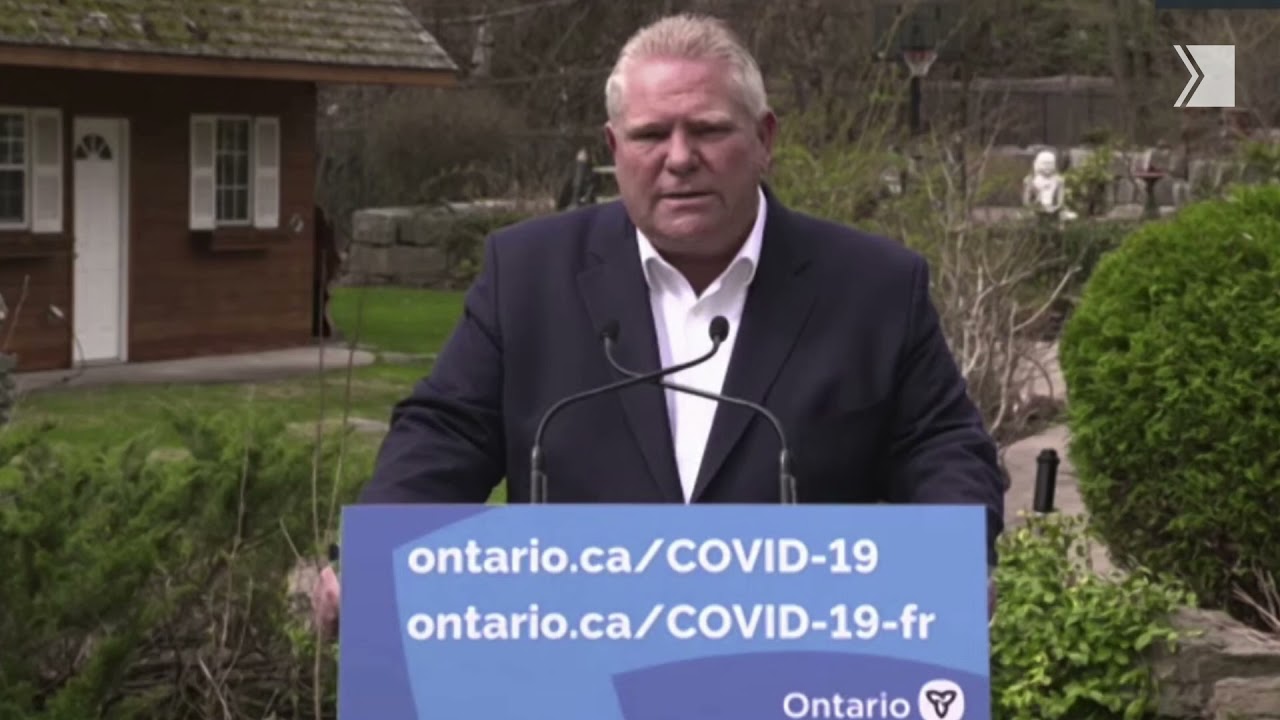 Ontario Premier Doug Ford responds to criticism on his handling of the third wave