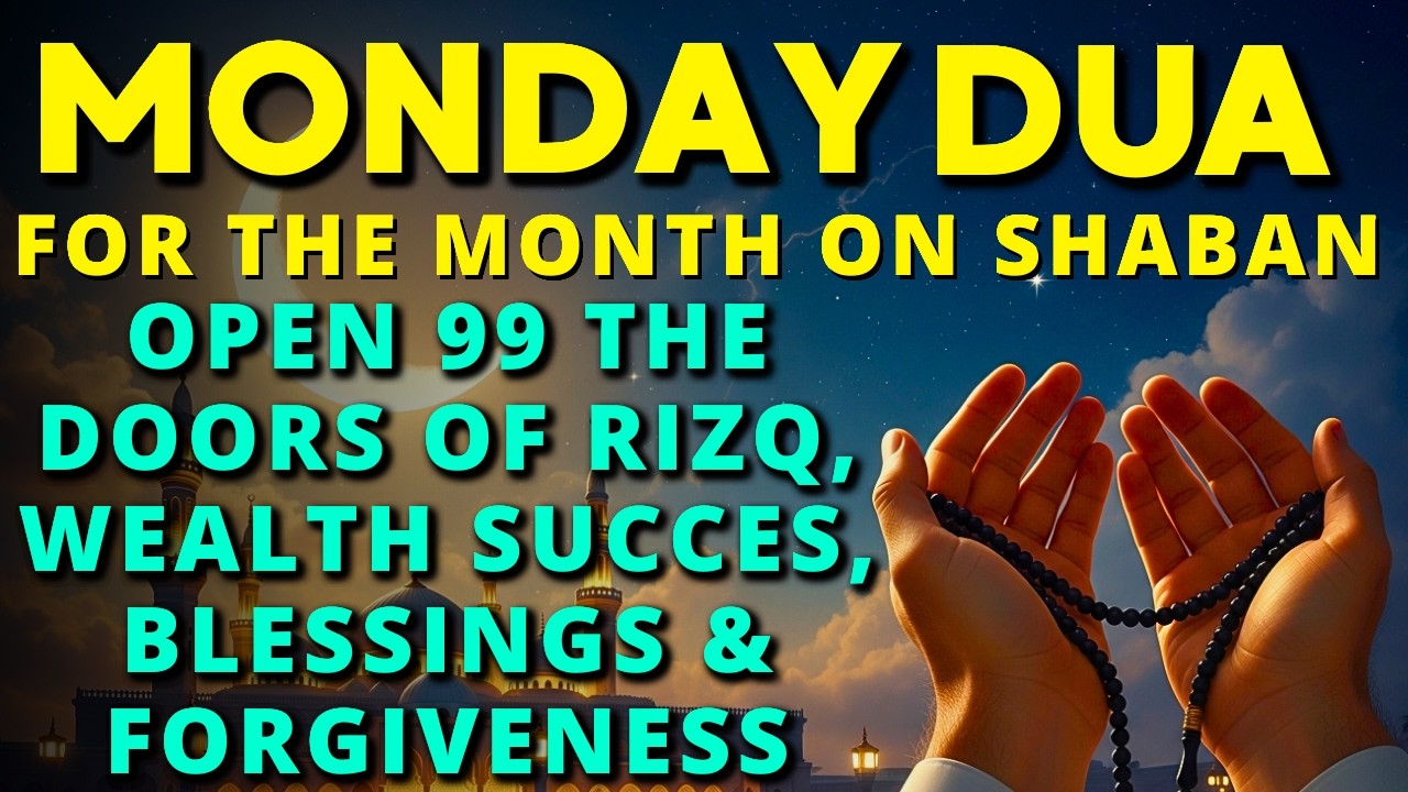 A Powerful Monday Dua In Sha’ban ♥ Key Unlocking Rizq, Wealth, Peace & Endless Blessings from Allah