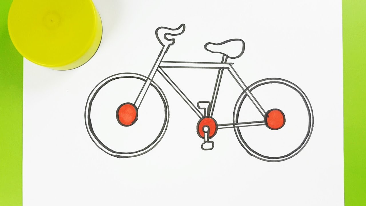How to Draw Bicycle Step by Step for Kids | Coloring Learning with Drawing a Bicycle for Children