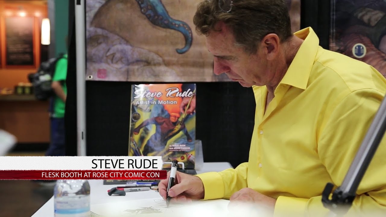 Steve Rude Sketching at the Flesk Booth During Rose City Comic Con!