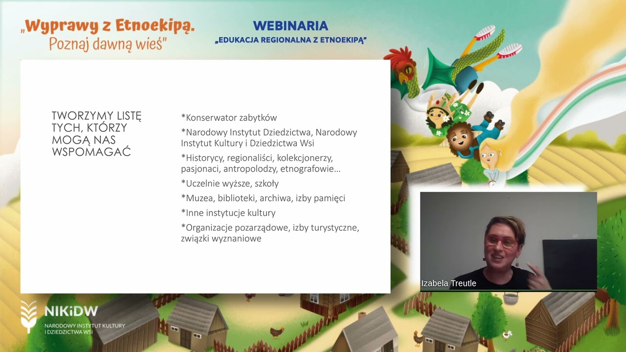 Webinaria „Edukacja regionalna z Etnoekipą” dla województwa warmińsko mazurskiego