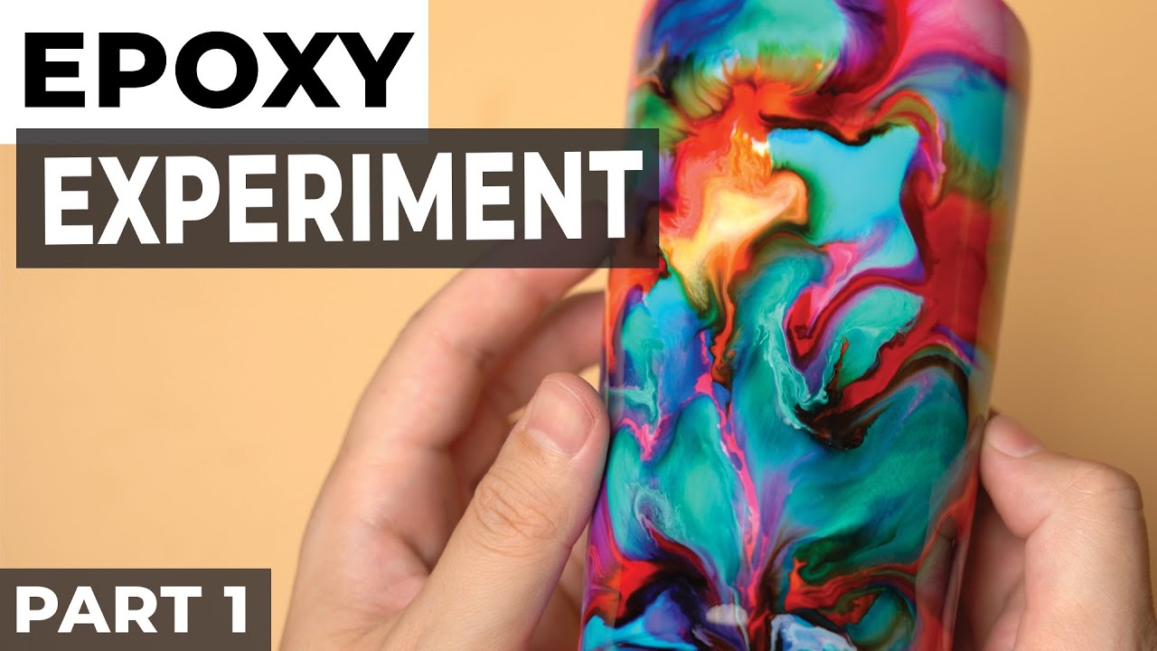 Epoxy Tumblers With Alcohol Ink Experiment - Same Ink Colors - Different Base - White