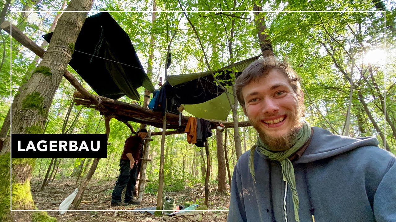 HÄNGEMATTE in 2 METER Höhe | PLATTFORM bauen | Lagerbau | OTS BUSHCRAFT