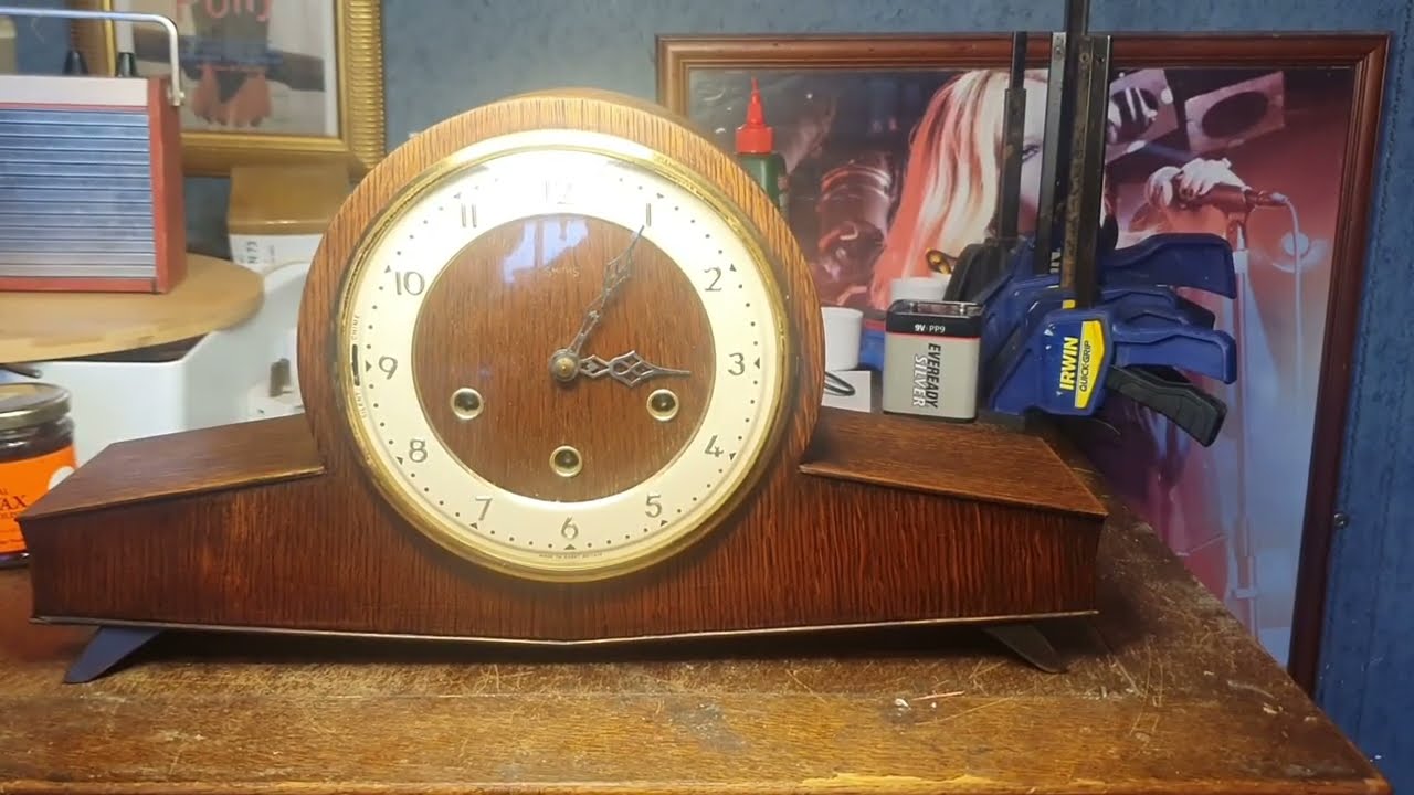 large smiths mantel clock with westminster chimes for restoration part 1