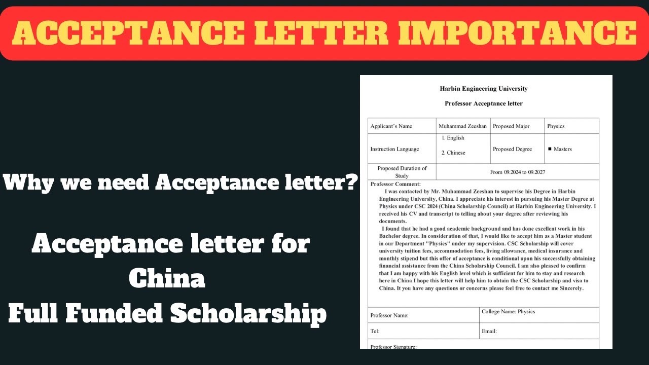 Acceptance Letter importance | My Story about acceptance Letter | Students Experience as Well #csc