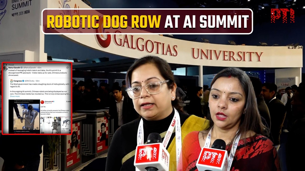 AI Impact Summit 2026: Galgotias University stall row over robotic dog display
