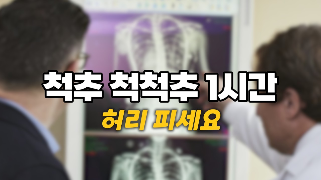 척추 척척추 허리 피세요 | 1시간 무한반복 #노동요