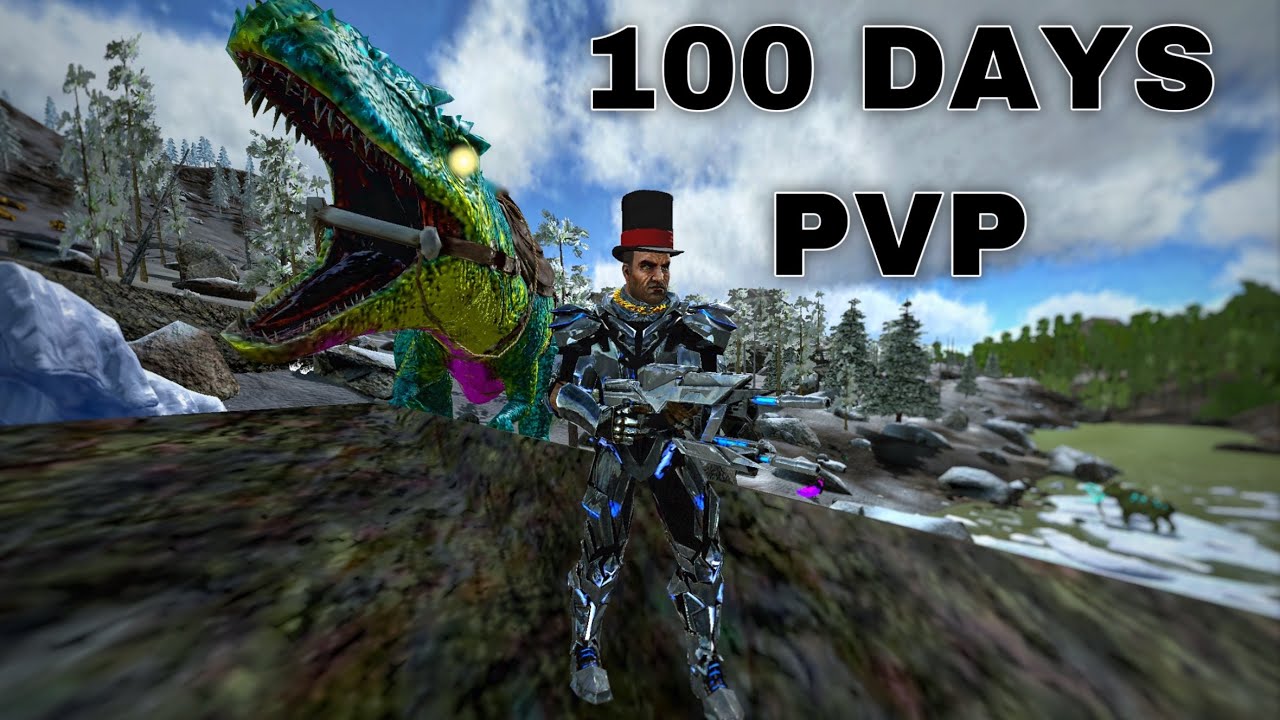 I Survived 100 Days PvP Ark Mobile | Upgraiding Base + Raiding | Full Seasion 1-3