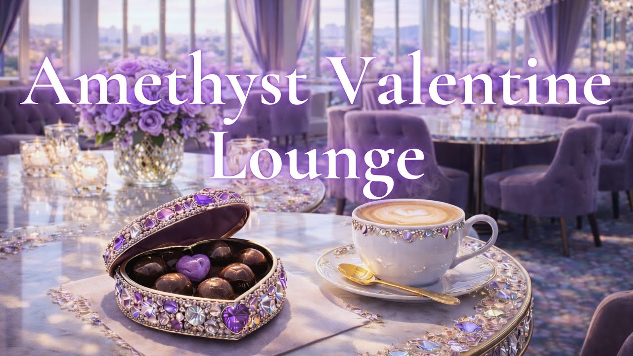 【誠実な想いを届ける冬の宝石ラウンジBGM – アメシスト】Gemveil Café – Amethyst Valentine Lounge | Refined Ambient