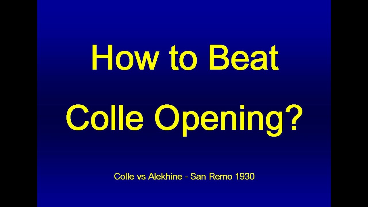 Colle vs Alekhine - San Remo 1930