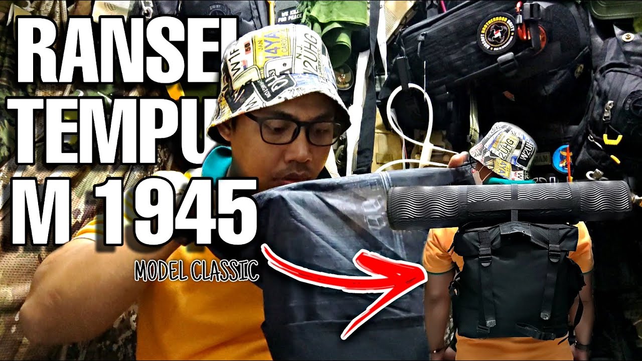 Ransel TEMPUR M 1945, model Classic untuk pecinta army military dan tas pendidikan TNI POLRI