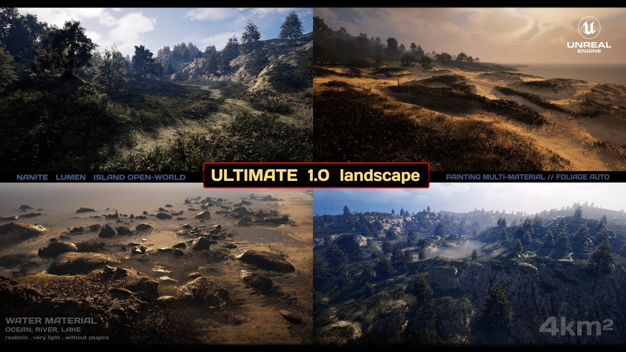 PACK ULTIMATE 1.0 landscape / open world for UNREAL ENGINE 5.5 / 5.6