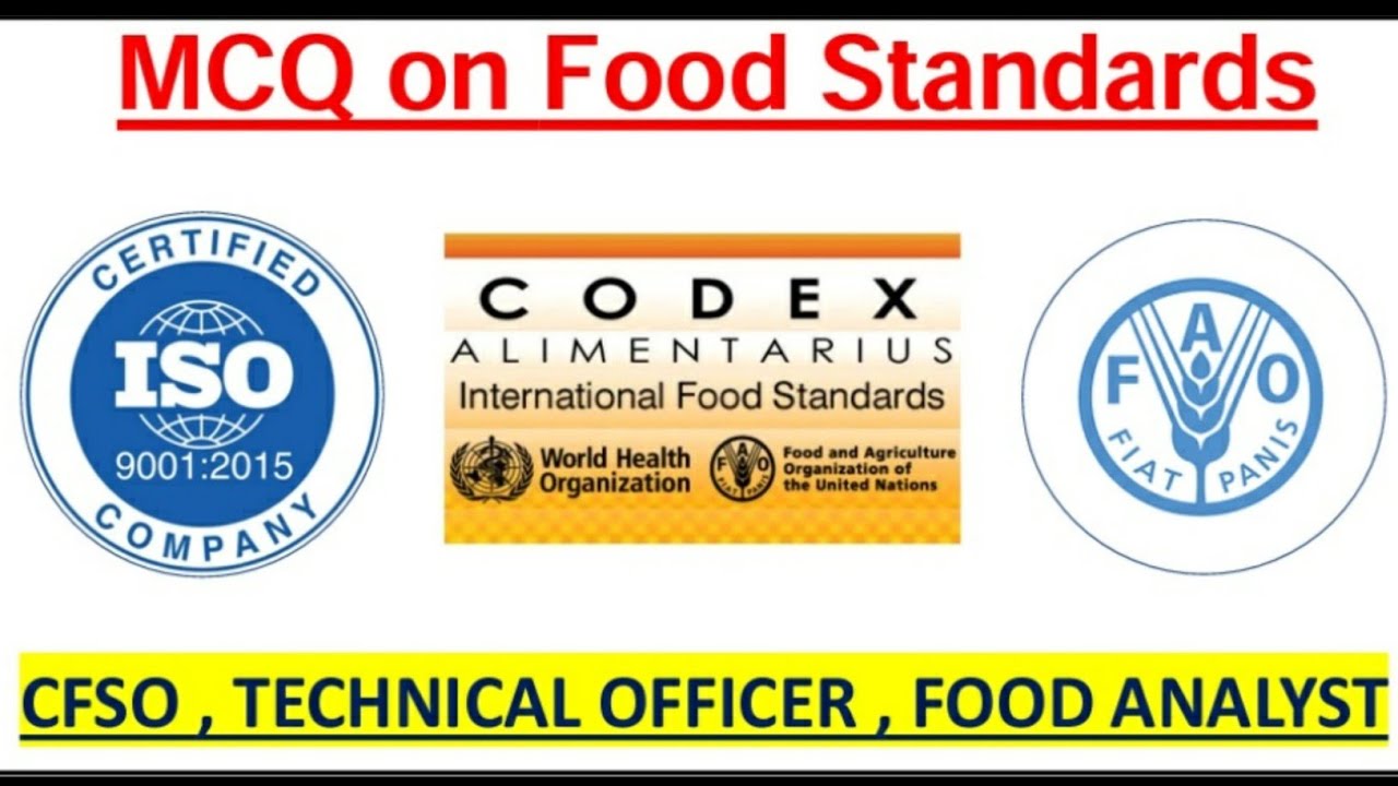 50 Important MCQ FSSAI | International Food Standards