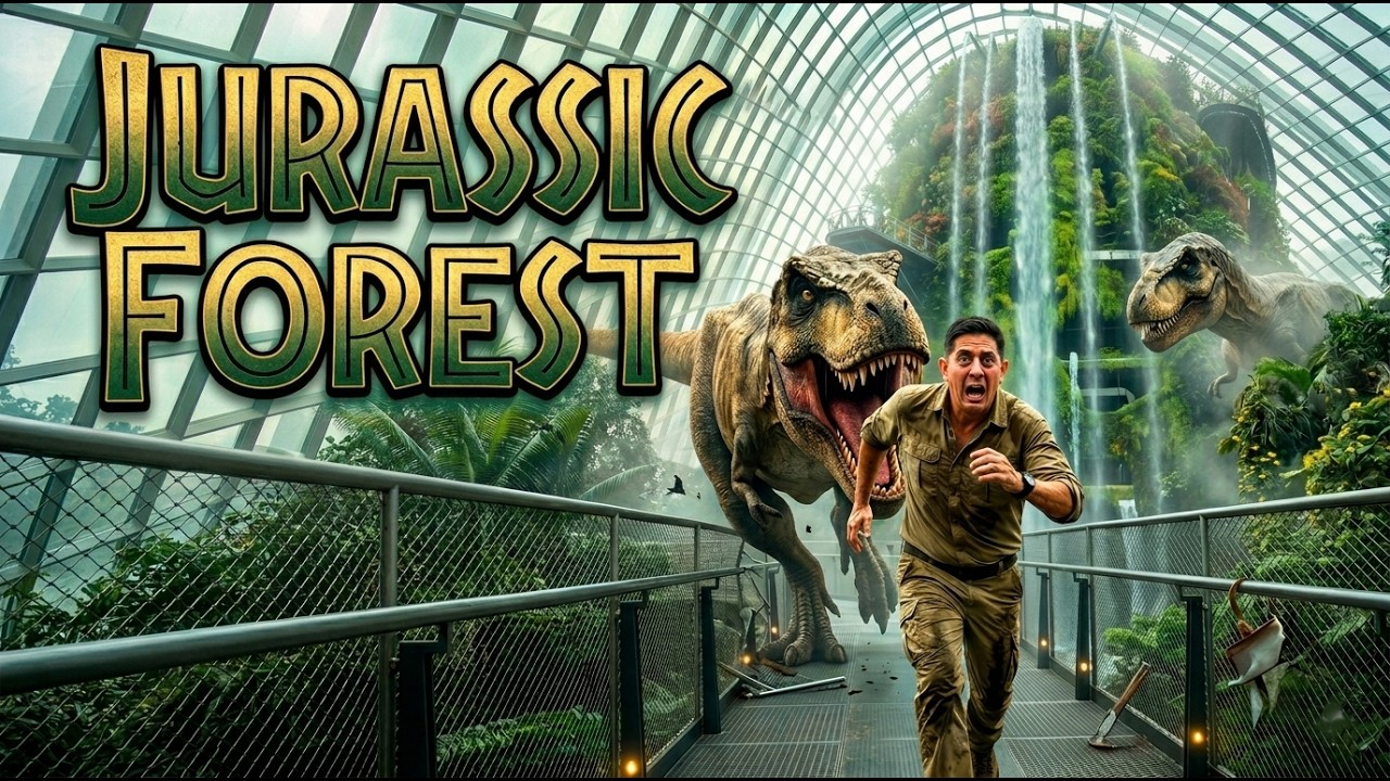 La selva tropical con dinosaurios dentro de una ciudad | Cloud Forest Singapur en 4K