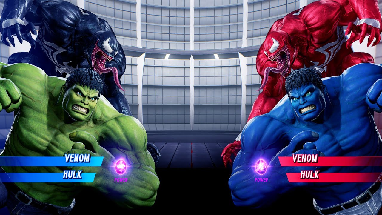 Веном и Зелёный Халк против Красного Венома и Синего Халка (Очень сложно) — Marvel vs Capcom | Ге...