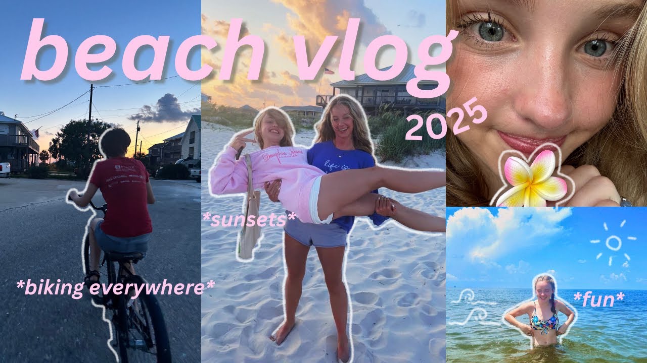 BEACH VLOG | exploring, swimming, family, + more! 🌊🌺🐬