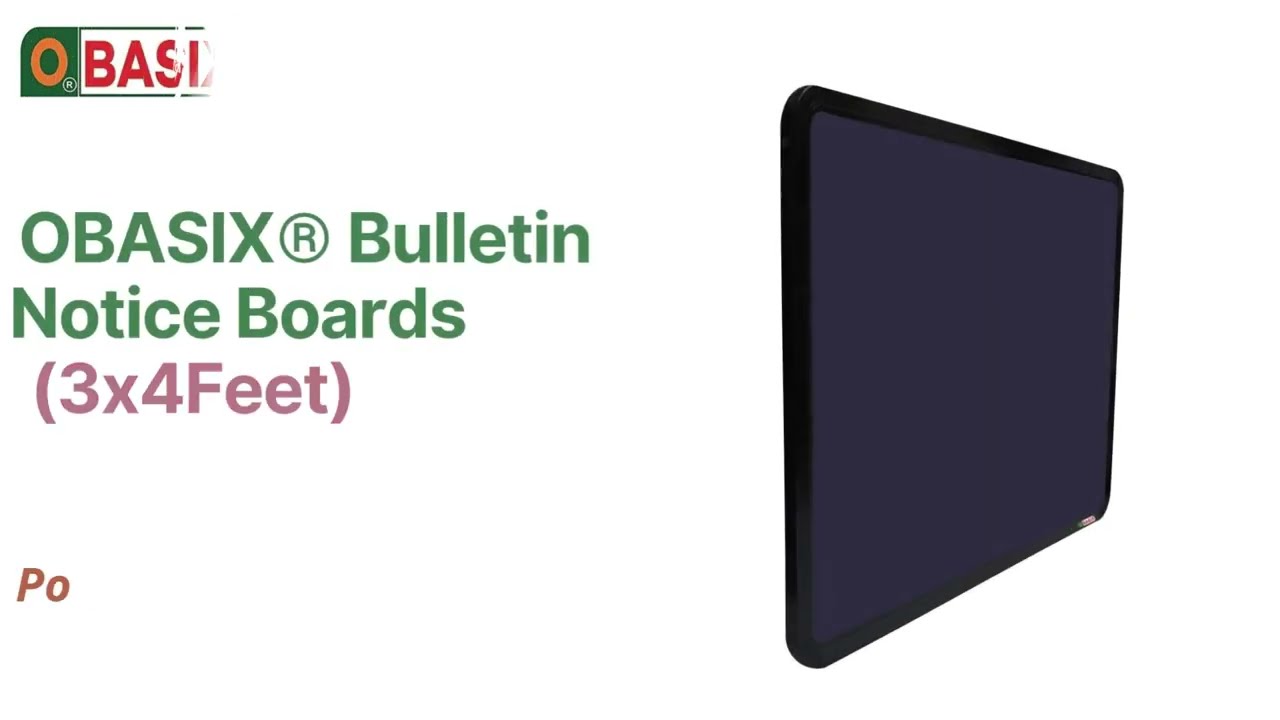 OBASIX Bulletin Notice Board (3x4ft) | Durable & Stylish Office, School & Home Organization