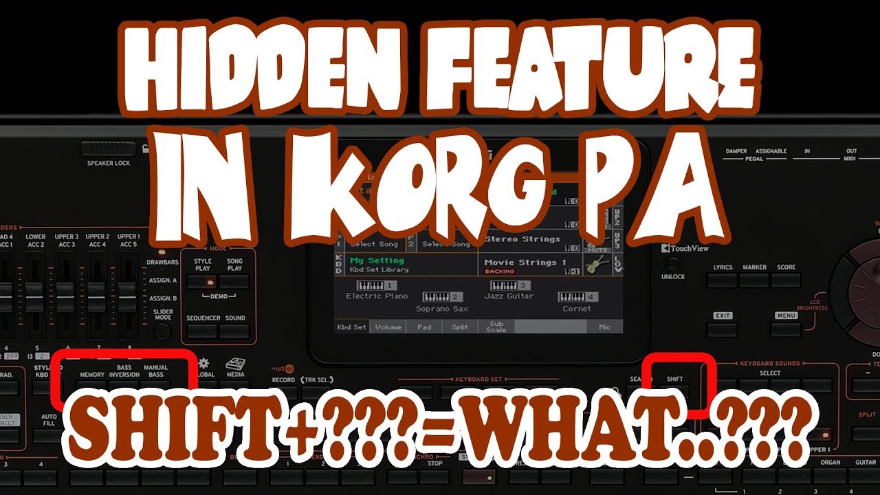 HIDDEN FEATURE AND SHIFT FUNCTION IN KORG PA