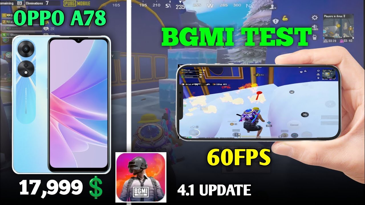 🥶OPPO A78 5G BGMI New Update Gaming Review | 60/90 FPS Test, Heating, Battery Drain, LAG Review#bgmi
