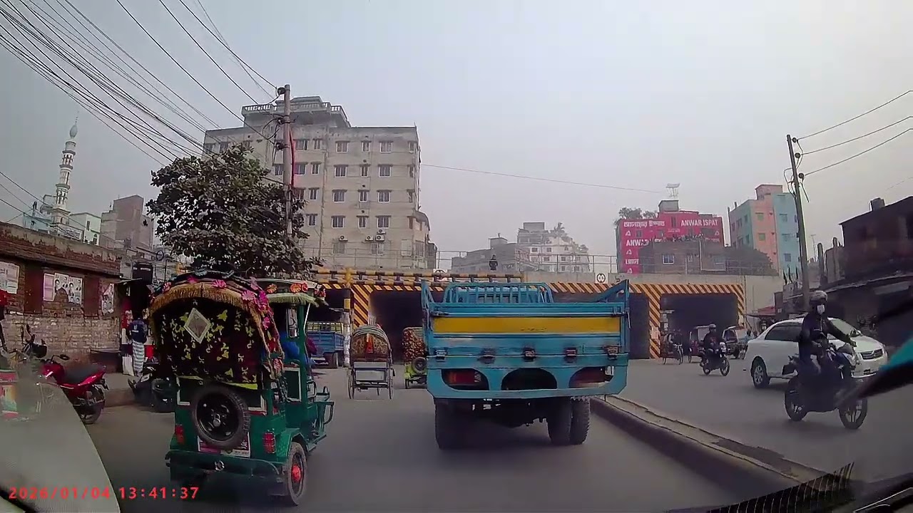 Motijheel To Jurain Return Commute Via Hanif Flyover (Jan 04, 2026)