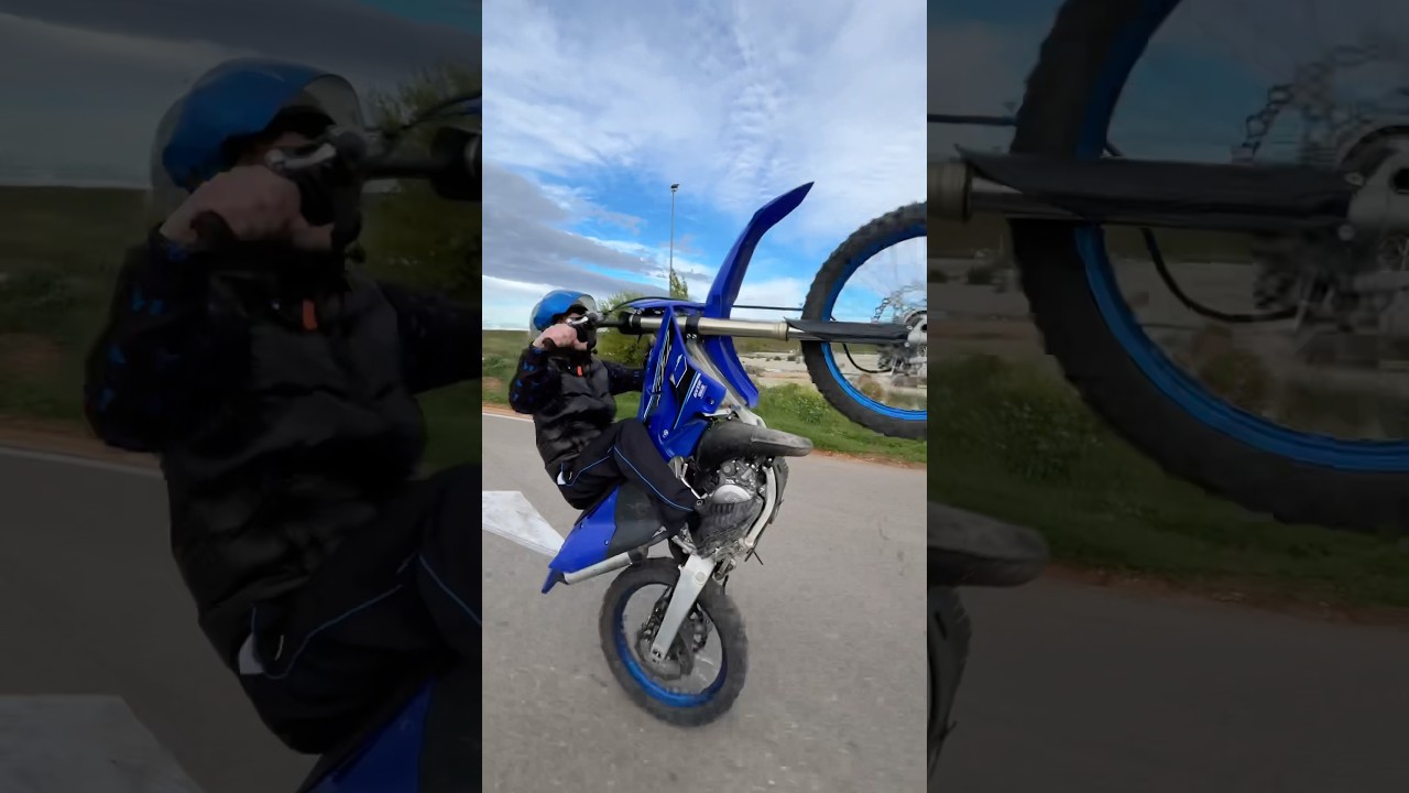 &Eacute;volution wheeling 50cc ➡️ 125yz #50cc #yz125 #rieju #bikelife #yamaha #yzfamily