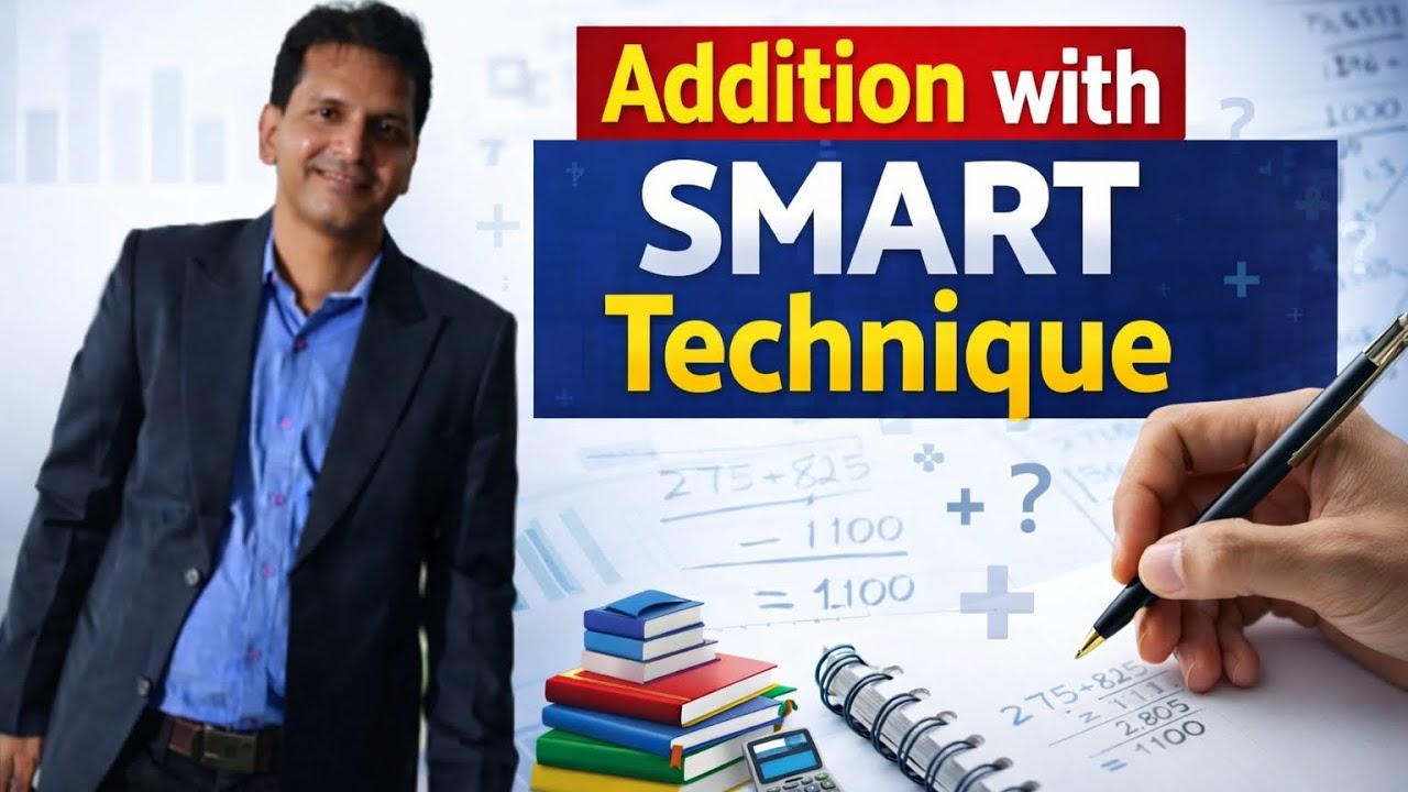 Smart addition technique 📚❤️👍🌅#maths #mathtricks #math TECHNIQUE #youtube #education #mathematics 