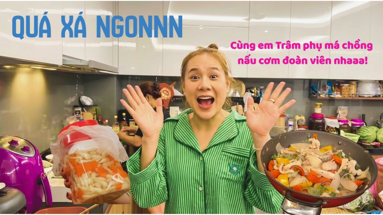 Về nhà chồng ở An Khê, phụ Má Chồng làm các món ăn ngày tết 