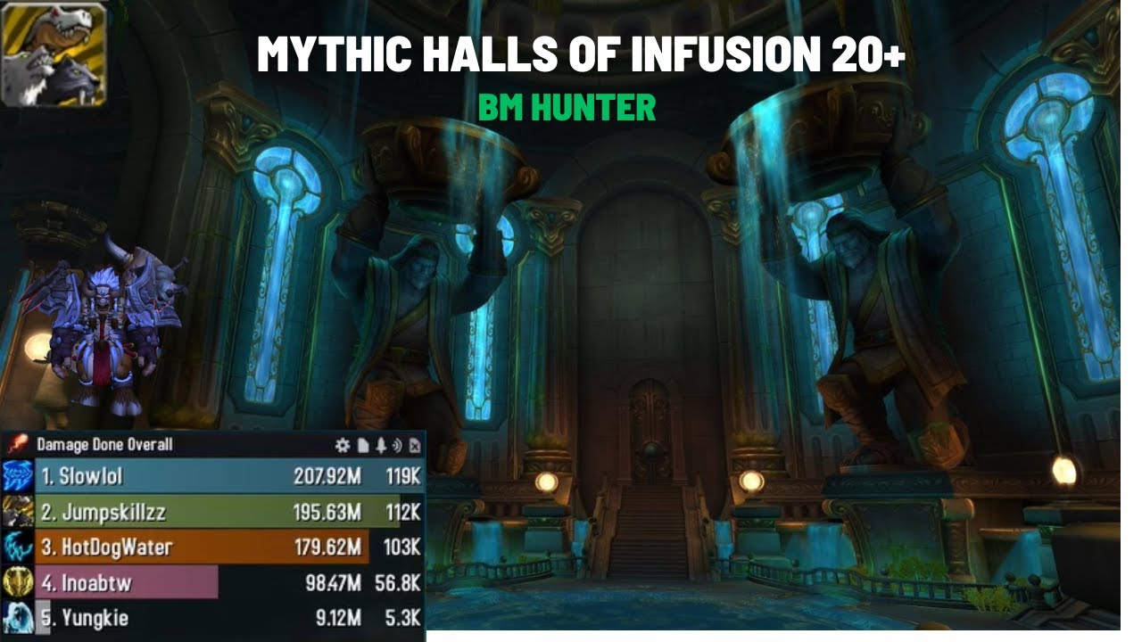 BM Hunter! Mythic Halls Of Infusion 20+ #WorldofWarcraft #Dragonflight