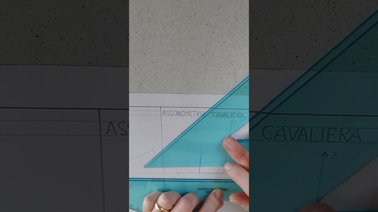 Assonometria cavaliera di un cubo