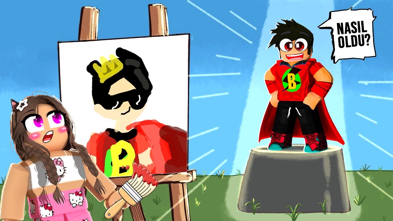 BABİ OYUNDA'NIN RESMİNİ ÇİZDİM! ÇOK KOMİK OLDU 😂 Roblox Draw Me