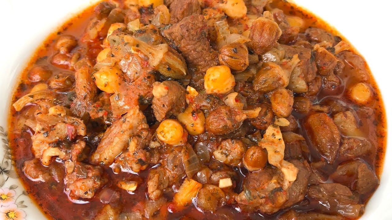 Dried okra dish recipe with meat - How to make dried okra dish - How to cook dried okra