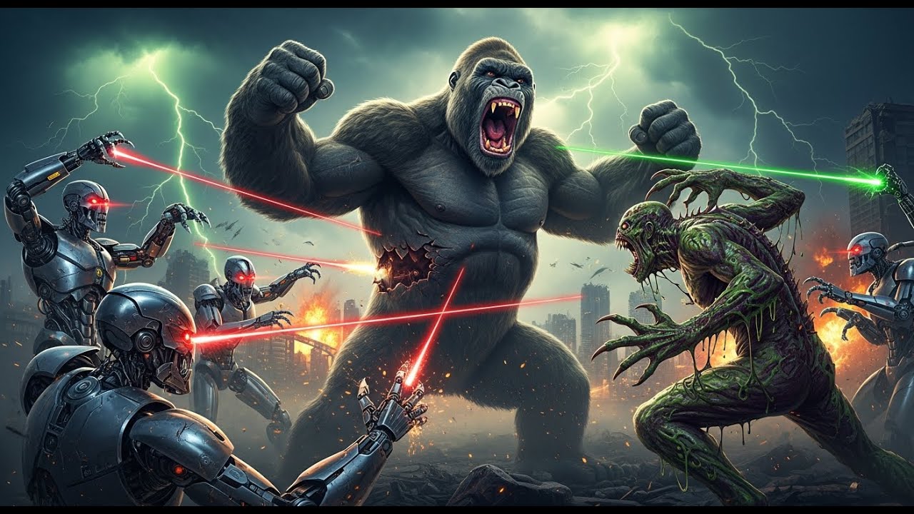 King Kong: Robot Invasion & the Battle Against the Bio-Toxic Monster #kingkong #movie #ai