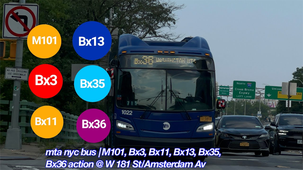 mta nyc bus | M101, Bx3, Bx11, Bx13, Bx35, Bx36 action @ W 181 St/Amsterdam Av