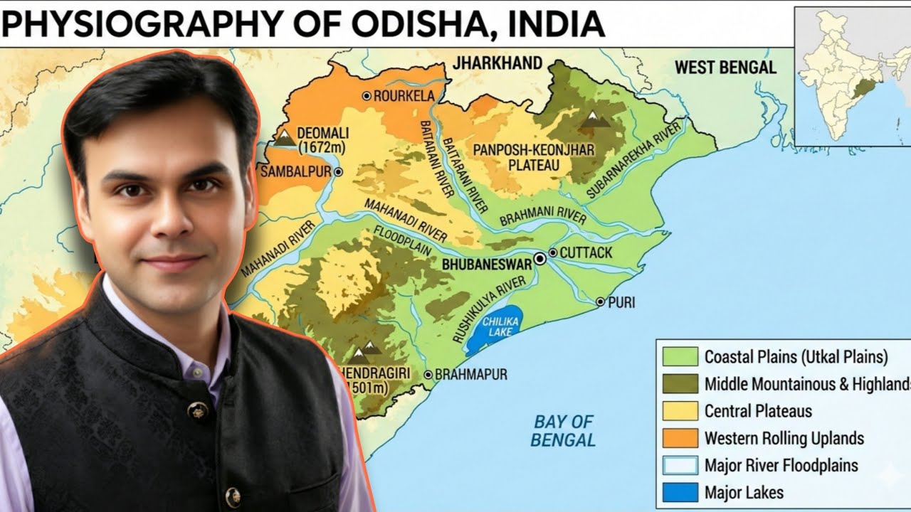 🔥Physiography of Odisha ✅ | Complete Odisha Geography Class for OPSC, OSSC, OSSC CGL,RI, AMIN - 2026