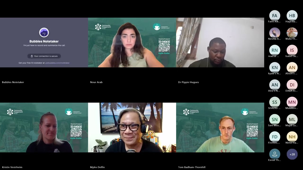 CE Forum: Coffee and Chat -  Community Engagement through Local Organisations