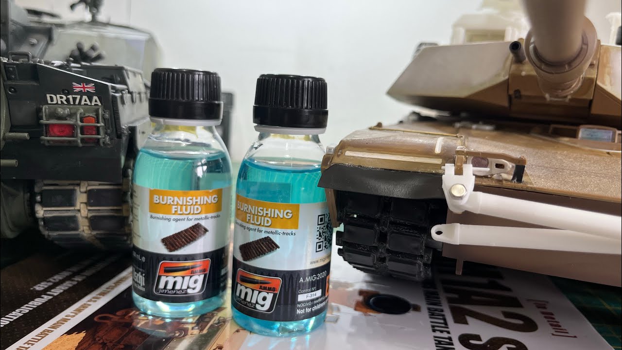 AMMO by MIG track burnishing fluid #howto for Heng long/Mato metal tracks