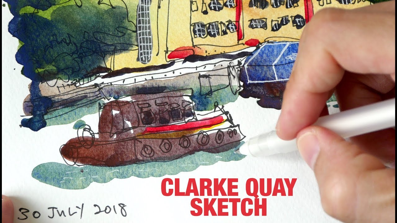 Speed Sketch Clarke Quay (30 July 2018)