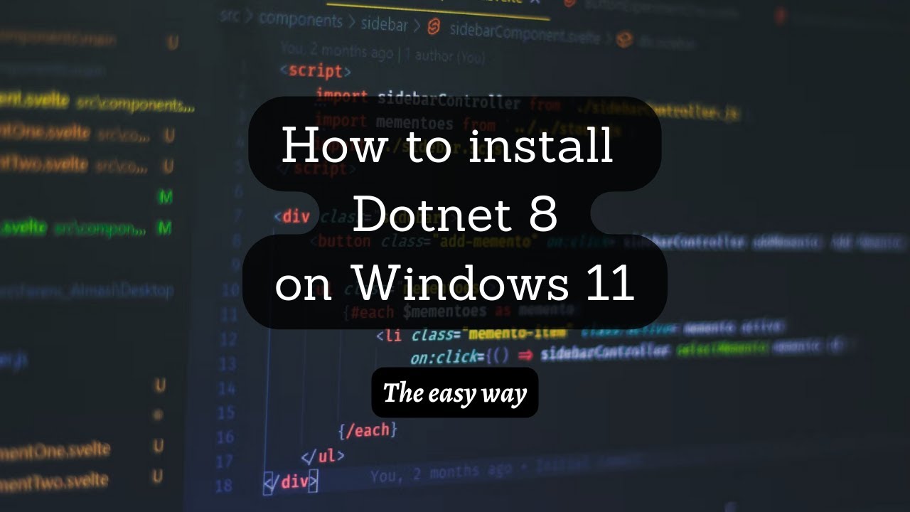 How to install Dotnet 8 on Windows 11? The easy way.