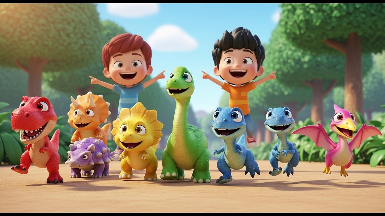 Seven Little Toy Dinosaurs Stomp Stomp Stomp | Prehistoric Counting & Fun for Kids