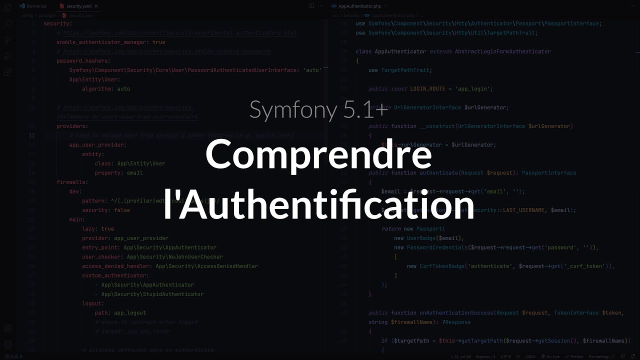 Comprendre l'authentification de Symfony 5.1+