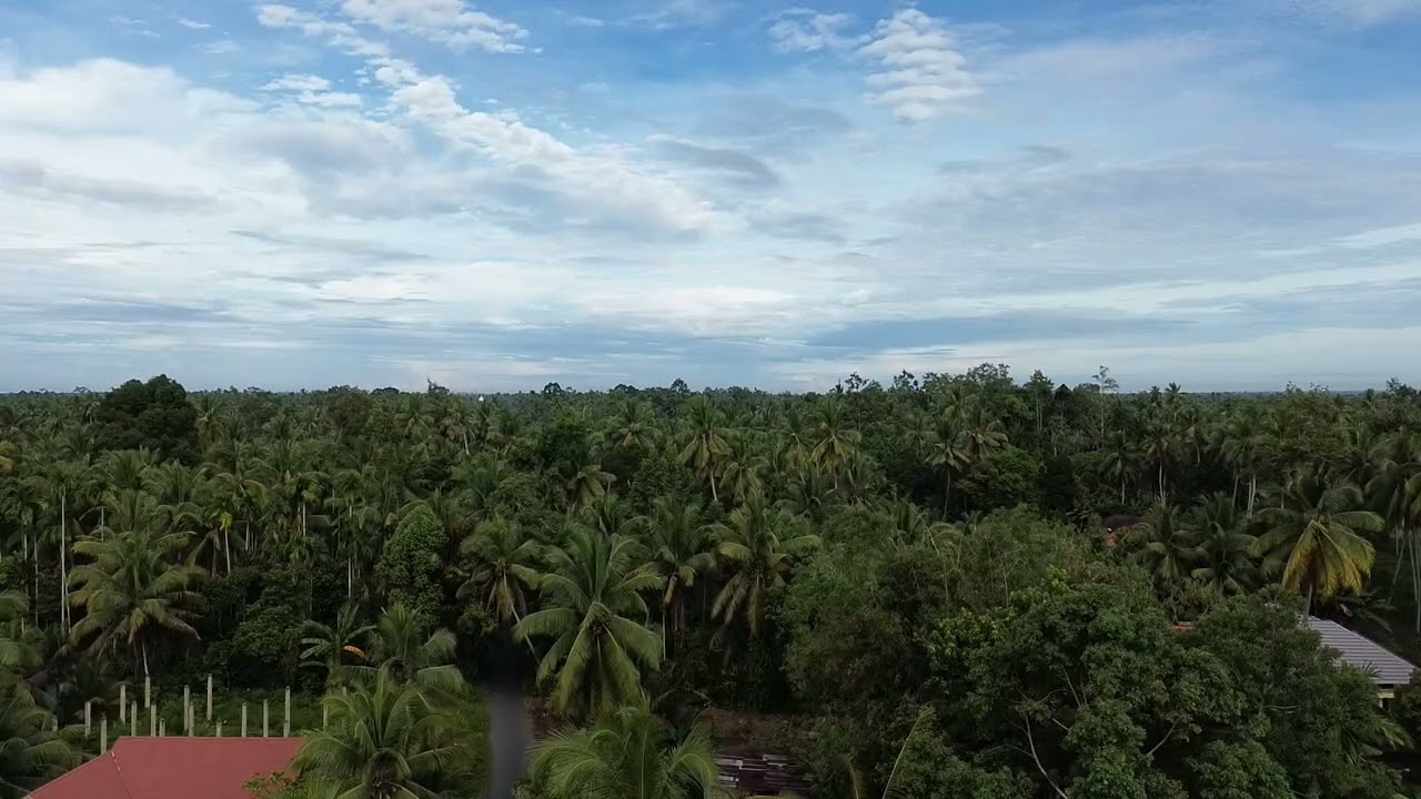 Melihat kampung halaman dari udara, pinang indah, 