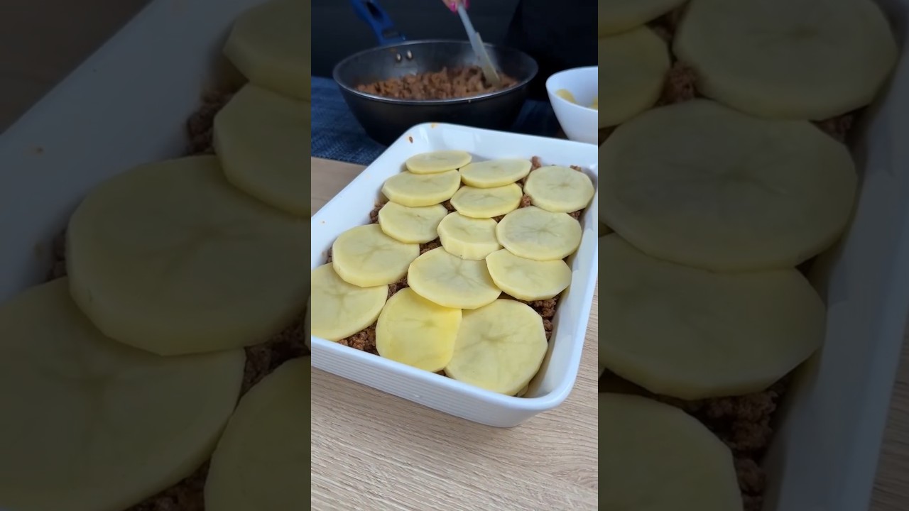 Just pour ground beef into the potatoes and you have a delicious dinner! 