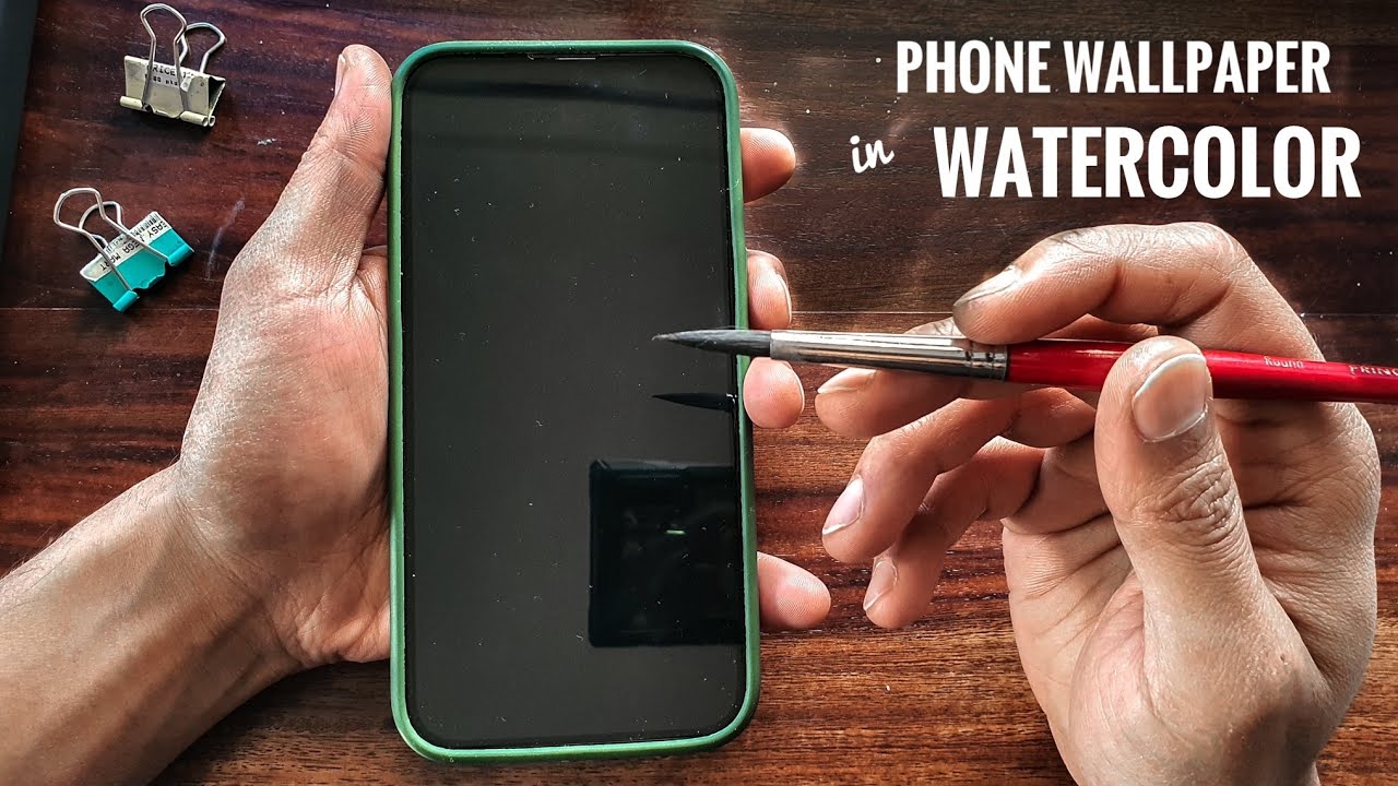 How to Paint Wallpaper for Your Phone with Watercolor? ~ VERY Easy Technique (TRY IT NOW)