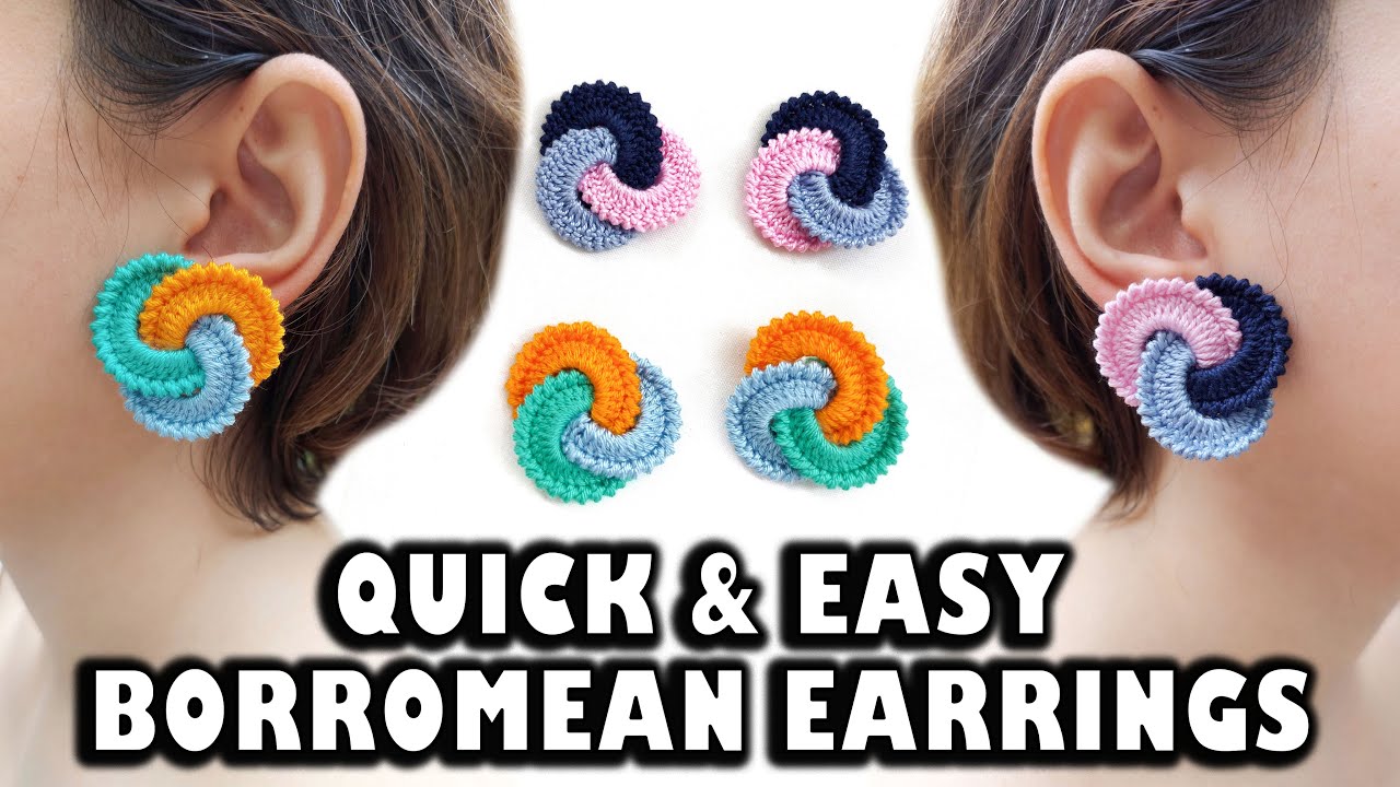 Easiest Crochet Earrings You Can Make in Minutes! Step by Step Tutorial