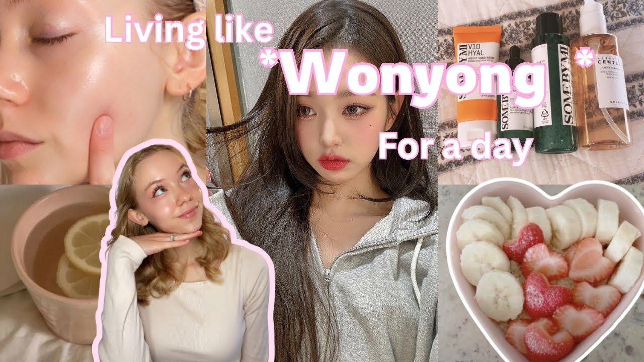 Living like Wonyoung for a Day 🩰🧁🤍the ultimate Wonyoung glow up guide, skincare, makeup, it girl