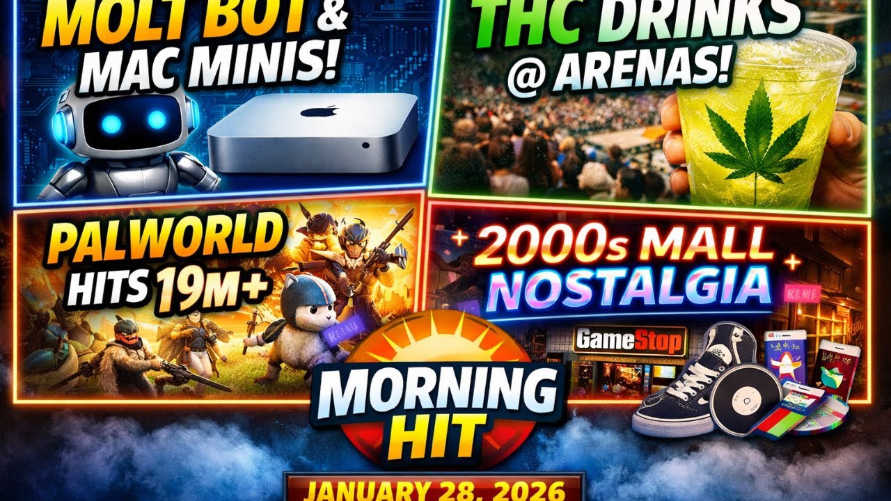 (Morning Hit 1/28/26) AI Sidekick Moltbot + THC Drinks at United Center + 2000s Mall Nostalgia