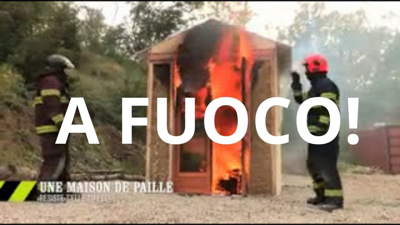 Incredibile test antincendio case in legno e paglia. Prende fuoco?