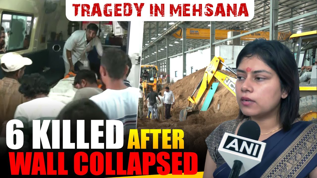 Live: 6 Killed | Rescue operation underway after the wall of a private company collapsed in Mehsana